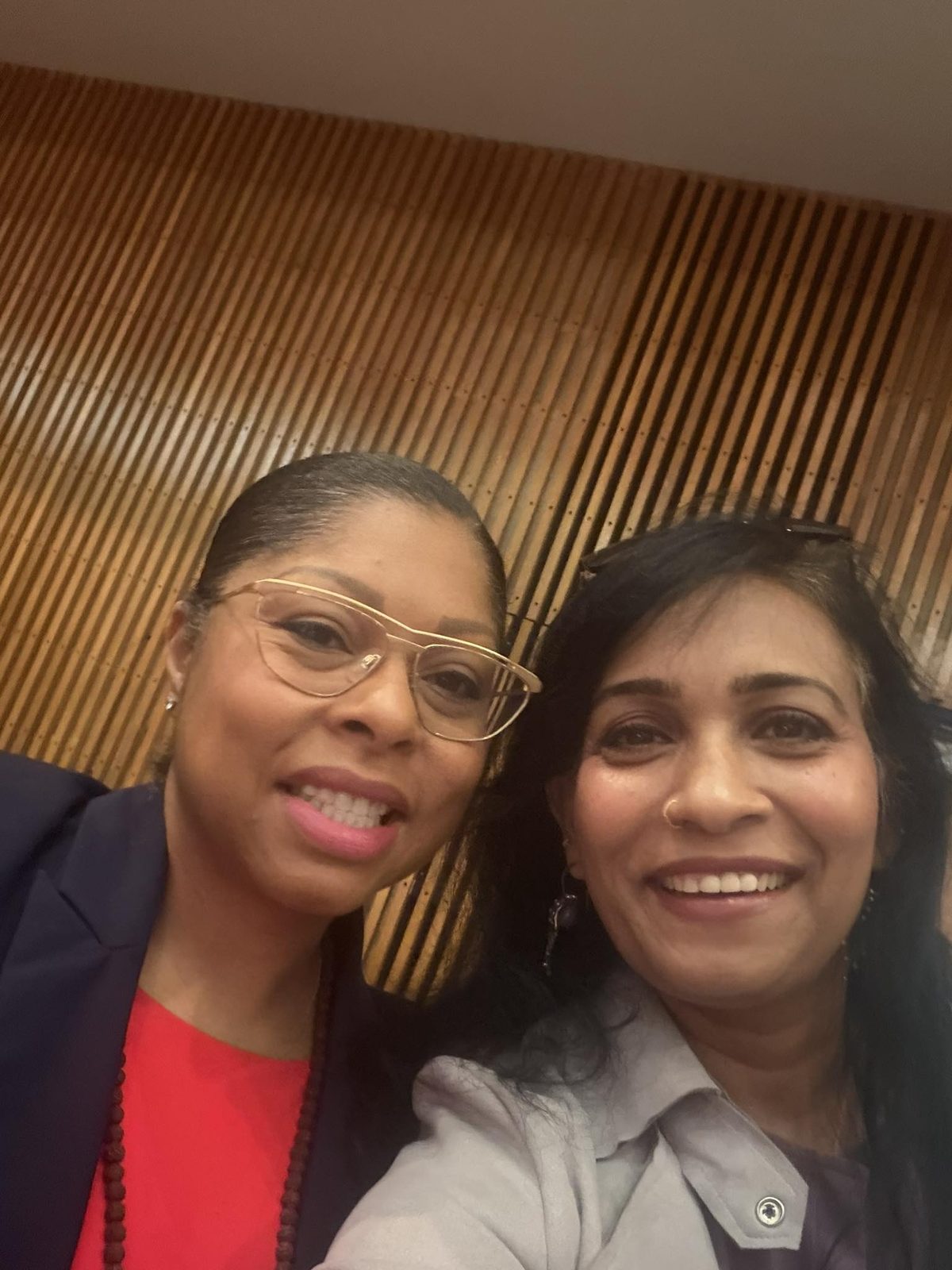Sharmina Nasrin with legal professional and community advocate Qadira Jackson